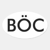 Blauwe Oyster Cult Decal Ovale Sticker (Voorkant)