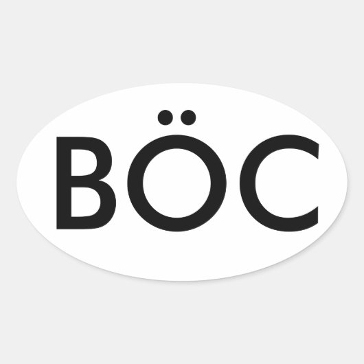 Blauwe Oyster Cult Decal Ovale Sticker (Voorkant)