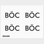 Blauwe Oyster Cult Decal Ovale Sticker (Vel)