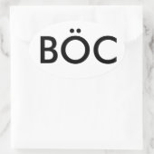 Blauwe Oyster Cult Decal Ovale Sticker (Tas)