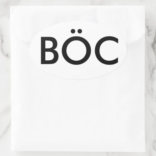 Blauwe Oyster Cult Decal Ovale Sticker (Tas)