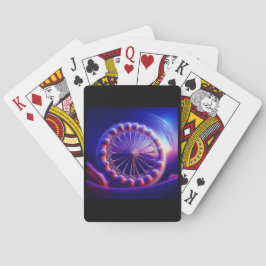 Blauwe paardebloem fractal pokerkaarten