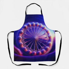 Blauwe paardebloem fractal schort