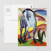 Blauwe paarden briefkaart (Voorkant / Achterkant)