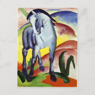 Blauwe paarden briefkaart
