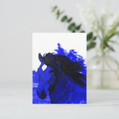 Blauwe paarden briefkaart (Staand voorkant)