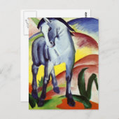 Blauwe paarden briefkaart (Voorkant / Achterkant)