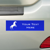 Blauwe paarden bumpersticker (Op auto)