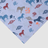 Blauwe paarden en aanjager tissuepapier (Detail)