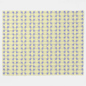 Blauwe paarden fleece deken (Voorkant (Horizontaal))