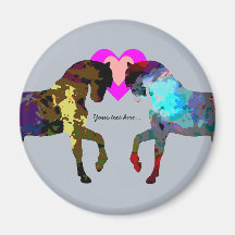 Blauwe paarden gepersonaliseerd