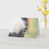 Blauwe paarden kaart (Gele Bloem)