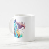 Blauwe paarden koffiemok (Voorkant links)