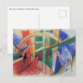 Blauwe paarden met regenboog door Franz Marc Briefkaart (Voorkant / Achterkant)