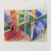Blauwe paarden met regenboog door Franz Marc Briefkaart (Voorkant)