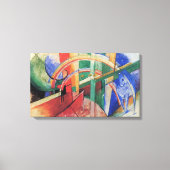 Blauwe paarden met regenboog door Franz Marc Canvas Afdruk (Voorkant)