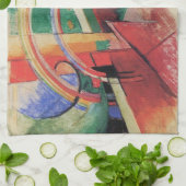 Blauwe paarden met regenboog door Franz Marc Theedoek (Gevouwen)