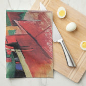 Blauwe paarden met regenboog door Franz Marc Theedoek (Quarter Fold)