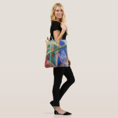 Blauwe paarden met regenboog door Franz Marc Tote Bag (Op model)