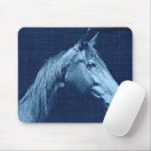 Blauwe paarden muismat (Met muis)