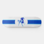 Blauwe paarden persoonlijk skateboard (Horizontaal)