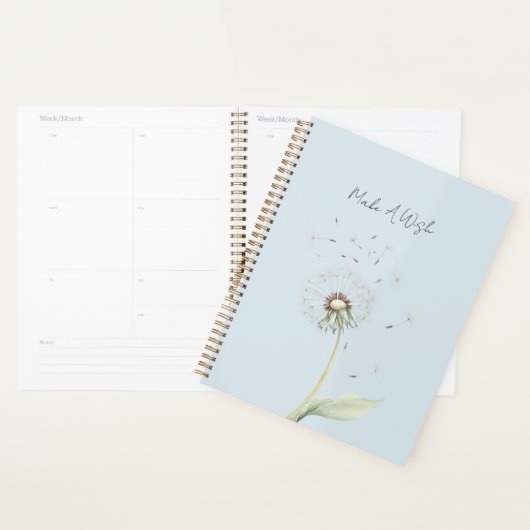 Blauwe Paardenbloem Bloem Wens Planner (Display)