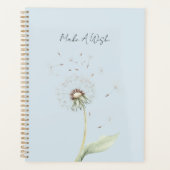 Blauwe Paardenbloem Bloem Wens Planner (Voorkant)