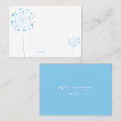 Blauwe paardenbloem bloemen houden van harten zome plaatskaartje (Voorkant / Achterkant)