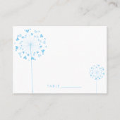 Blauwe paardenbloem bloemen houden van harten zome plaatskaartje (Voorkant)