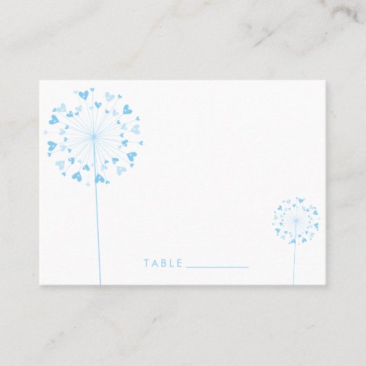 Blauwe paardenbloem bloemen houden van harten zome plaatskaartje (Voorkant)