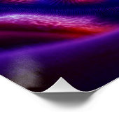 Blauwe Paardenbloem Fractal Perfect Poster (Hoek)