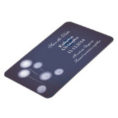 Blauwe paardenbloemen modern opslaan de datum magn magneet (Linkerzijde)