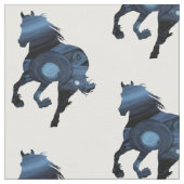 Blauwe paardenverbinding stof (Close Up)