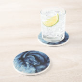 Blauwe paardolie zandsteen onderzetter (Zijkant)