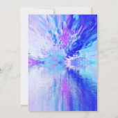 Blauwe Paarse Abstracte Lege Nest Party Kaart (Achterkant)