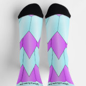 Blauwe Paarse Art Deco Design Sokken (Top)