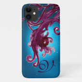 BLAUWE PAARSE BERRIA EN MONOGRAM VAN ZWEEKDIEREN Case-Mate iPhone CASE (Achterkant)