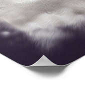 Blauwe paarse bladen poster (Hoek)