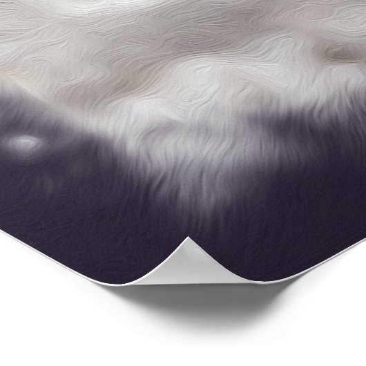 Blauwe paarse bladen poster (Hoek)