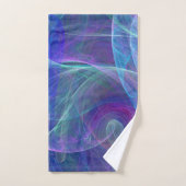 Blauwe Paarse Blauwgroen haaronttrekking Bad Handdoek (Handdoek)