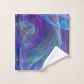 Blauwe Paarse Blauwgroen haaronttrekking Bad Handdoek (Wasdoekje)