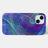 Blauwe Paarse Blauwgroen haaronttrekking Case-Mate iPhone Case (Achterkant (horizontaal))