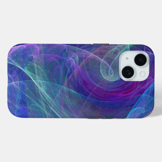 Blauwe Paarse Blauwgroen haaronttrekking Case-Mate iPhone Case (Achterkant (horizontaal))