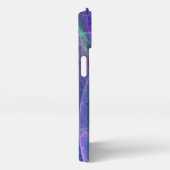 Blauwe Paarse Blauwgroen haaronttrekking iPhone Hoesje (Rechterkant)