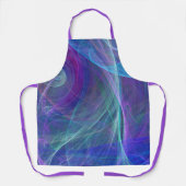 Blauwe Paarse Blauwgroen haaronttrekking Schort (Voorkant)