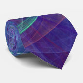 Blauwe Paarse Blauwgroen haaronttrekking Stropdas (Opgerold)