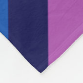 Blauwe Paarse Blauwgroen strepen Grote fleece deke Deken (Hoek)