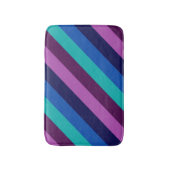 Blauwe Paarse Blauwgroen strepen Kleine badmat (Voorkant Verticaal)