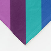 Blauwe Paarse Blauwgroen strepen Kleine fleece dek (Hoek)