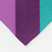 Blauwe Paarse Blauwgroen strepen Medium fleece dek Deken (Hoek)